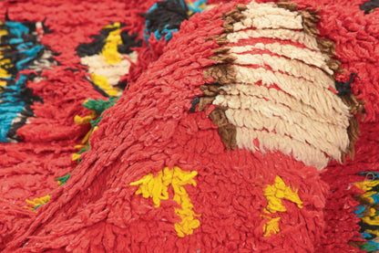 5 x 10 - Red Vintage Boujad Moroccan Rug - 22020
