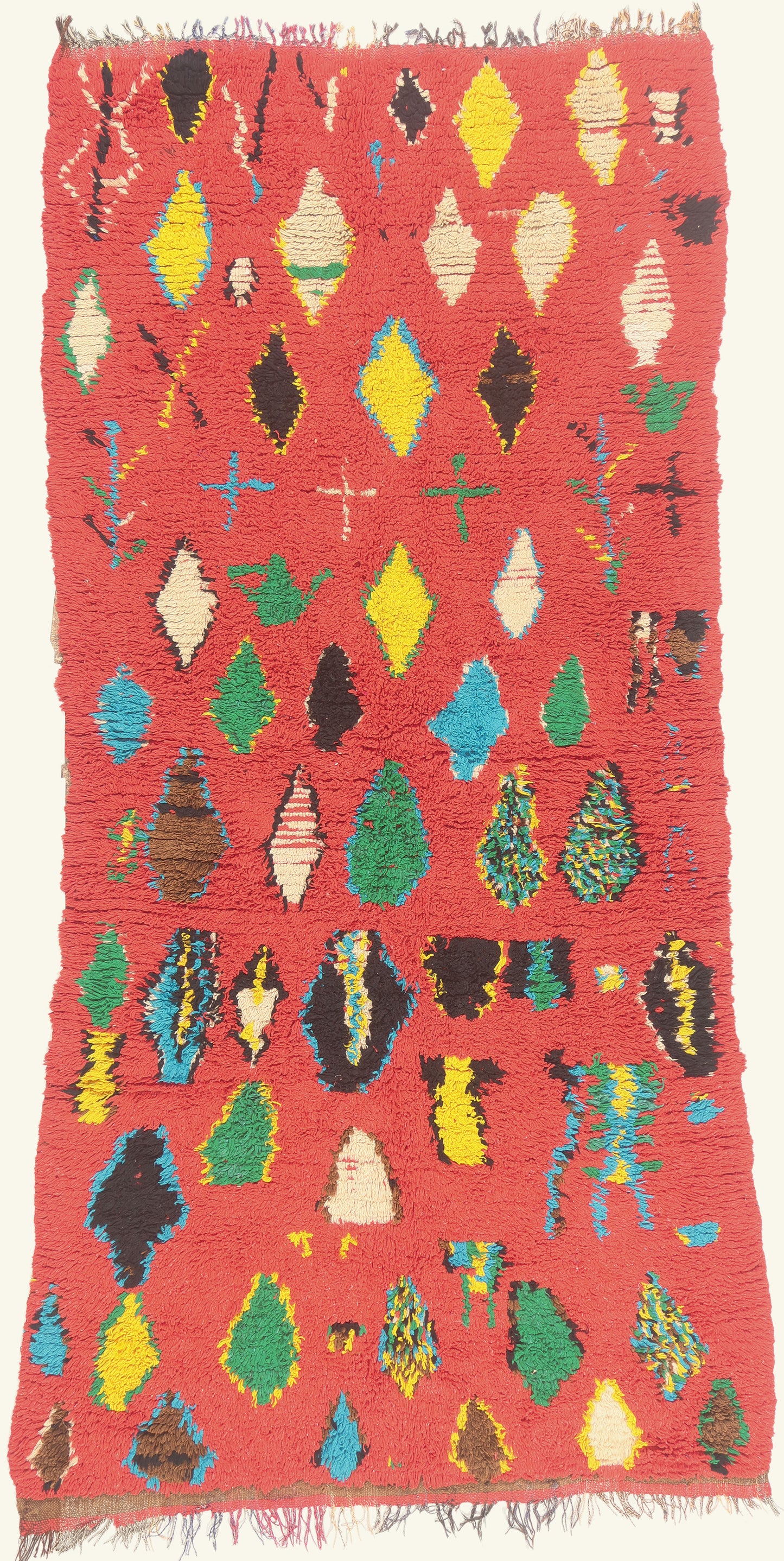 5 x 10 - Red Vintage Boujad Moroccan Rug - 22020