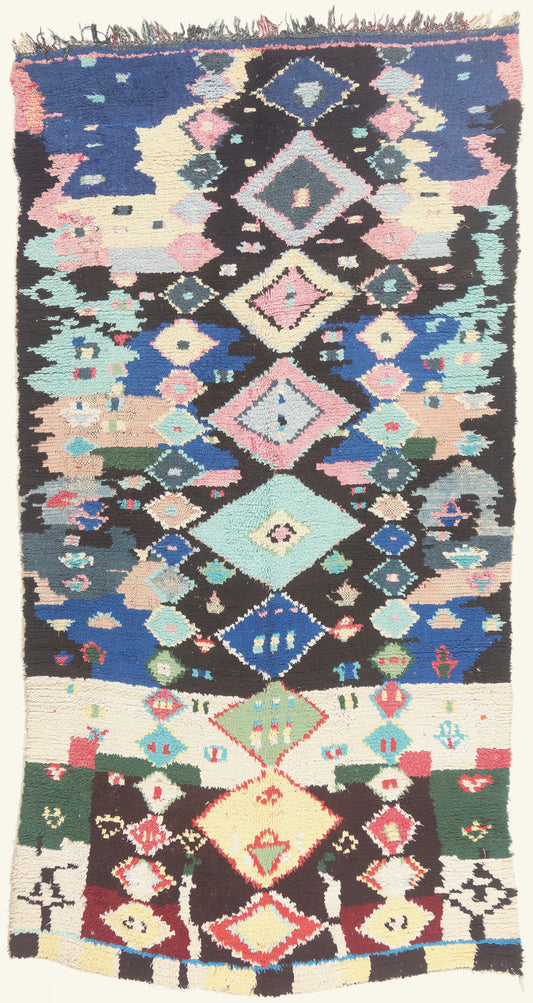 5 x 10 - Multicolor Vintage Azilal Moroccan Rug - 22022