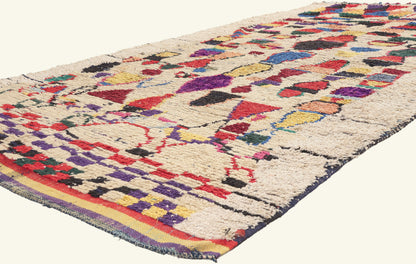 6 x 11 - Ivory Vintage Azilal Moroccan Rug - 22026