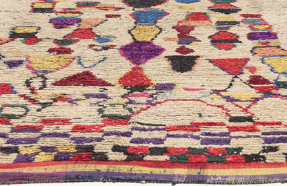 6 x 11 - Ivory Vintage Azilal Moroccan Rug - 22026