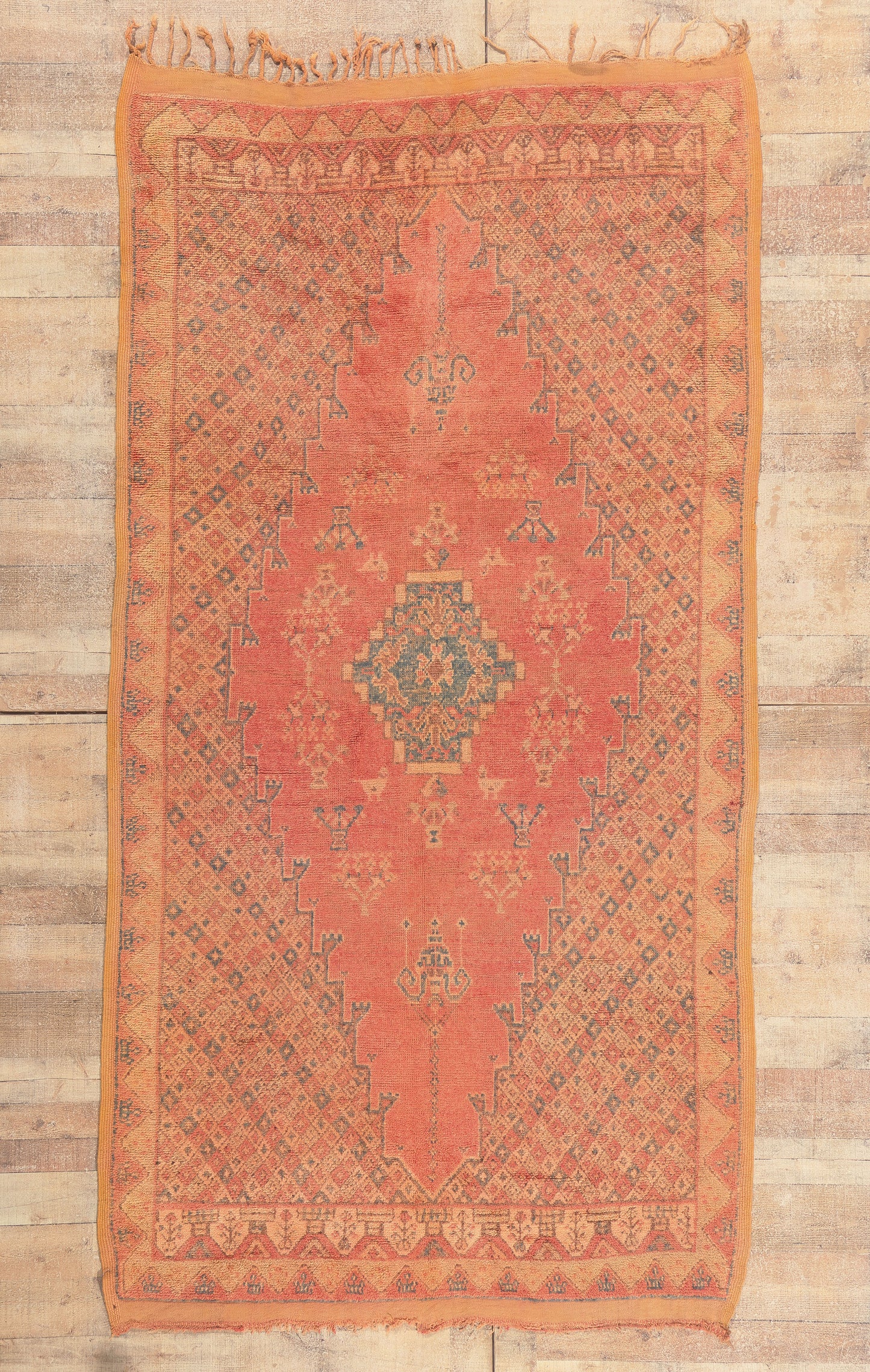 5 x 10 - Rust Vintage Taznakht Moroccan Rug - 22028