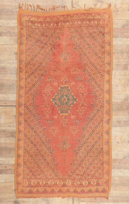 5 x 10 - Rust Vintage Taznakht Moroccan Rug - 22028