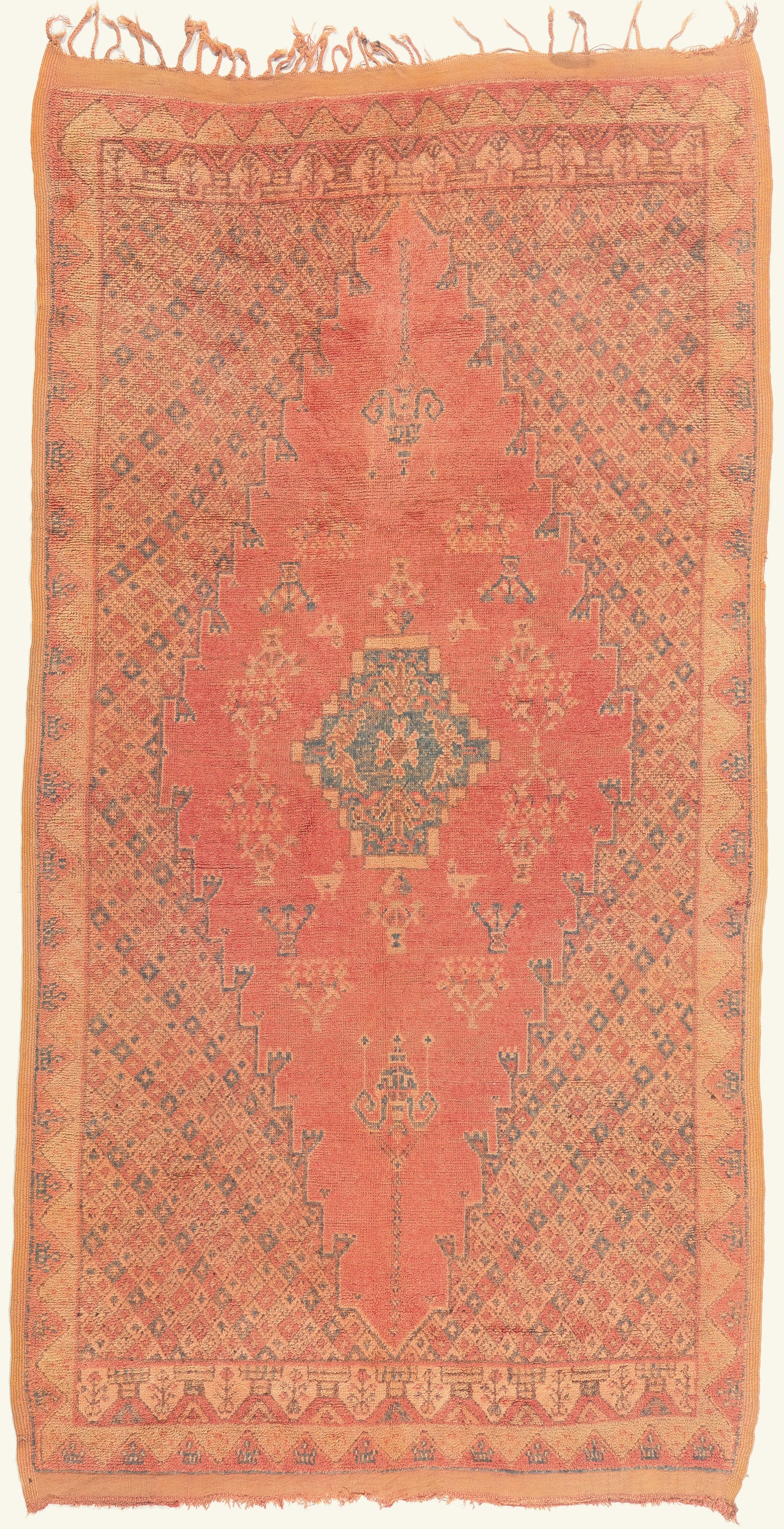 5 x 10 - Rust Vintage Taznakht Moroccan Rug - 22028