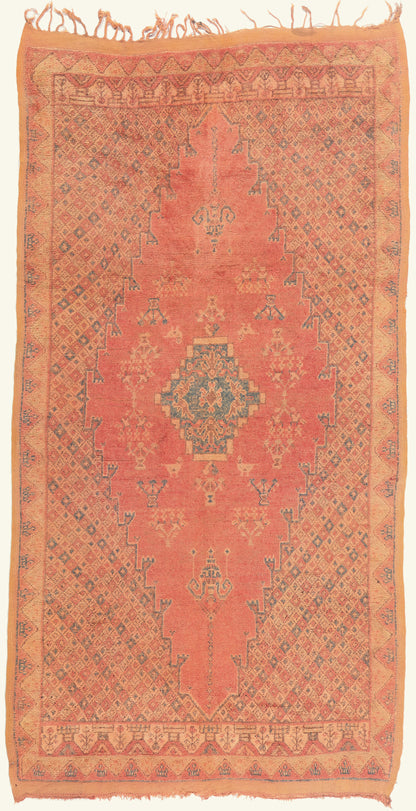 5 x 10 - Rust Vintage Taznakht Moroccan Rug - 22028