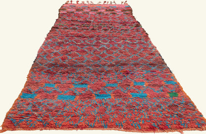 3 x 9 - Red Vintage Boujad Moroccan Rug - 22030