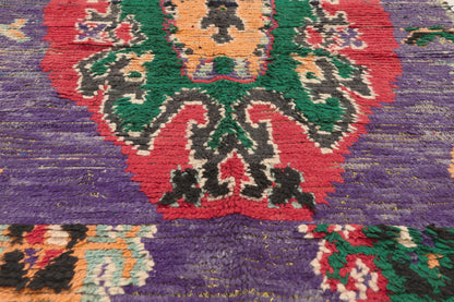4 x 7 - Purple Vintage Boujad Moroccan Rug - 22031