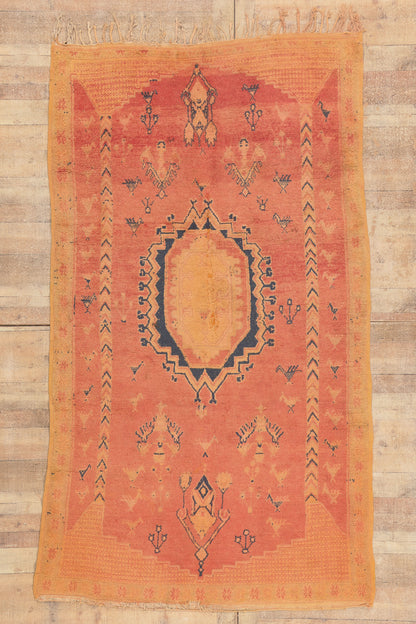 5 x 9 - Rust Vintage Taznakht Moroccan Rug - 22034