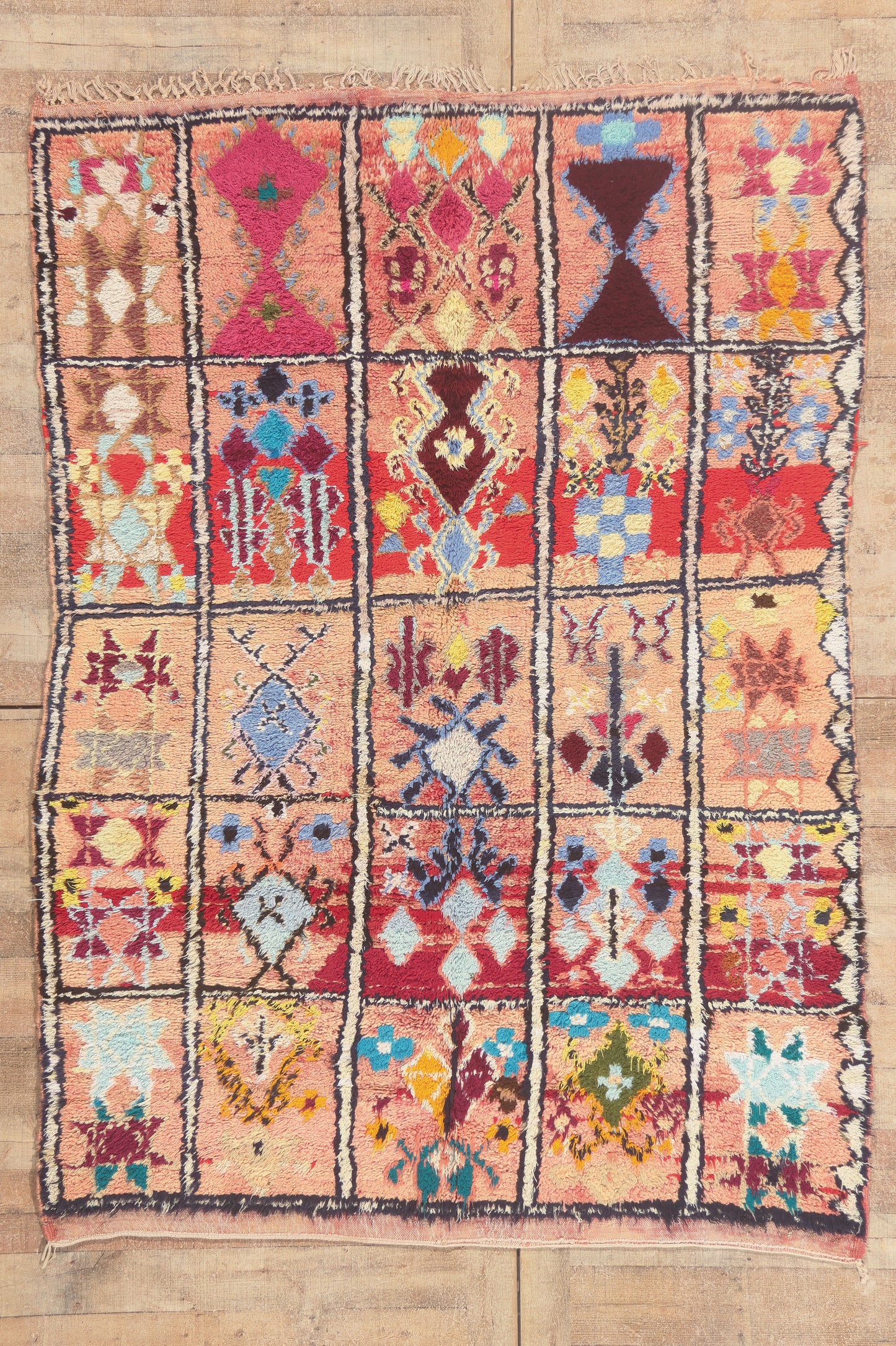 6 x 8 - Pink Vintage Boujad Moroccan Rug - 22035