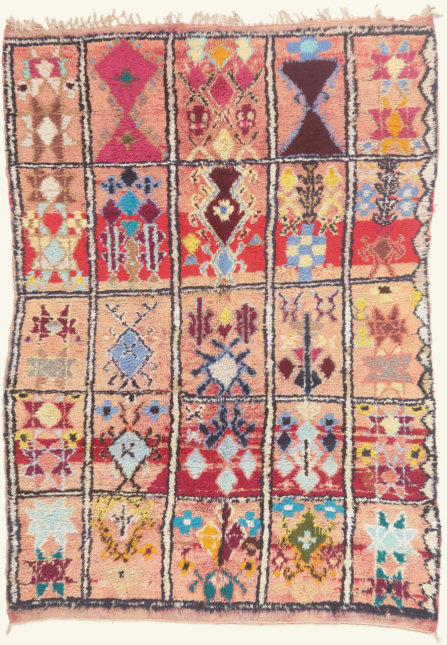 6 x 8 - Pink Vintage Boujad Moroccan Rug - 22035