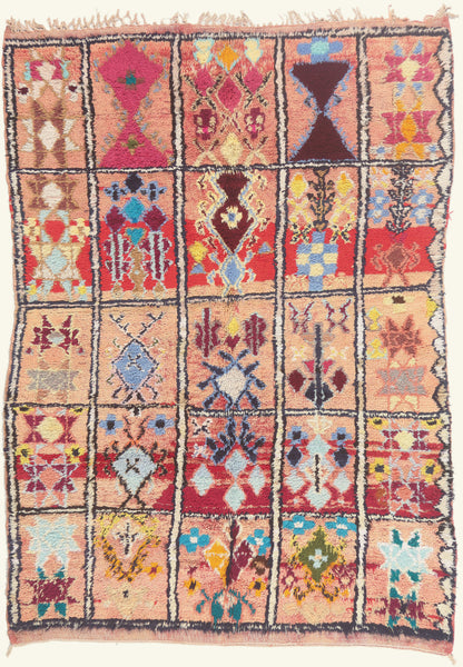 6 x 8 - Pink Vintage Boujad Moroccan Rug - 22035