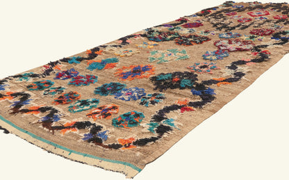 3 x 8 - Brown Vintage Boujad Moroccan Rug - 22039