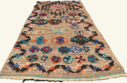 3 x 8 - Brown Vintage Boujad Moroccan Rug - 22039