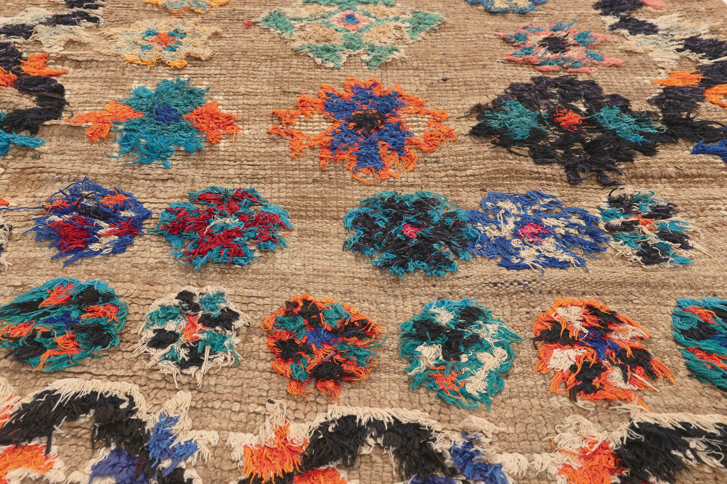 3 x 8 - Brown Vintage Boujad Moroccan Rug - 22039