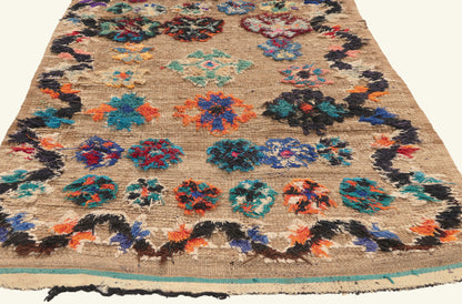 3 x 8 - Brown Vintage Boujad Moroccan Rug - 22039
