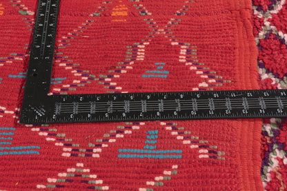 6 x 9 - Red Vintage Beni MGuild Moroccan Rug - 22040