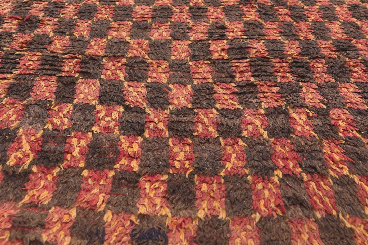 4 x 9 - Brown Vintage Boujad Moroccan Rug - 22041