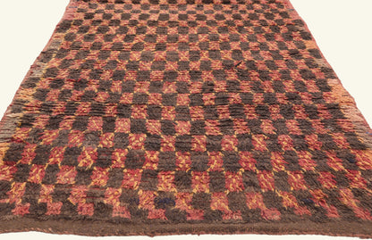 4 x 9 - Brown Vintage Boujad Moroccan Rug - 22041