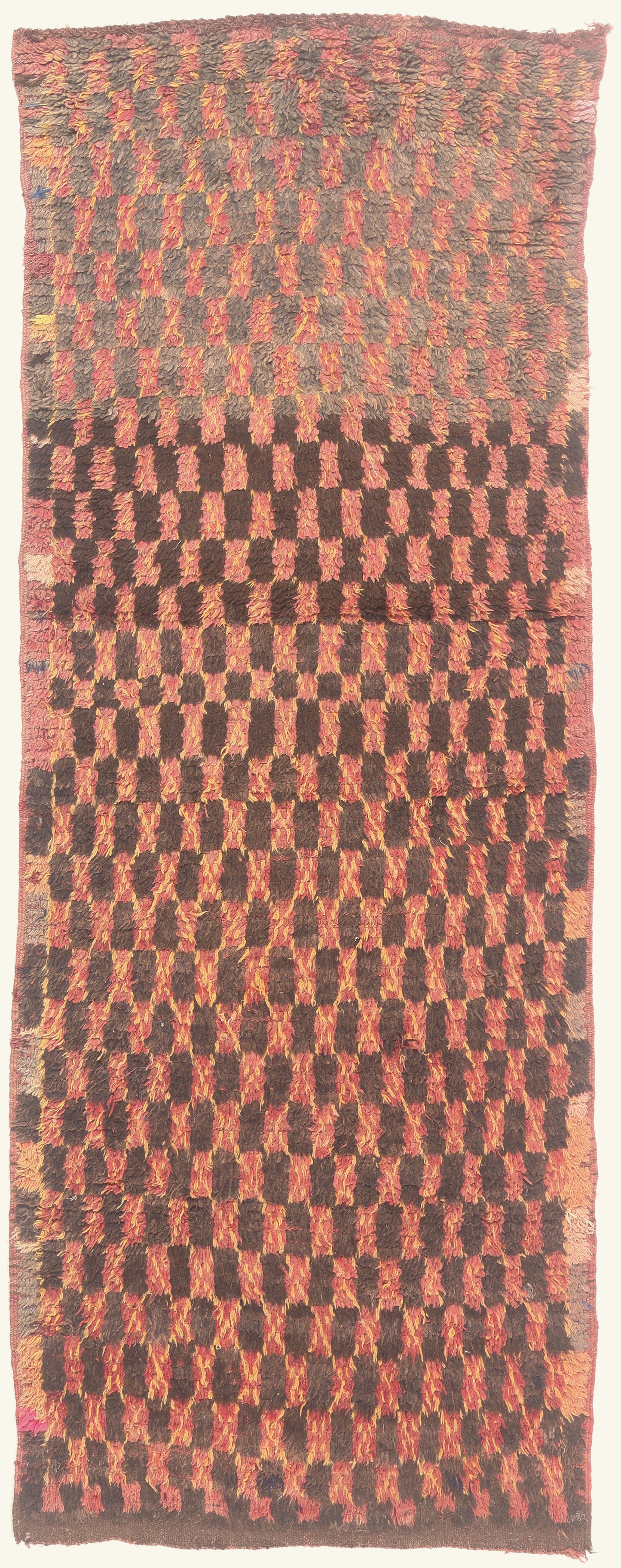 4 x 9 - Brown Vintage Boujad Moroccan Rug - 22041