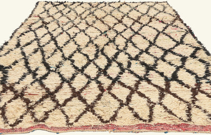 5 x 8 - Ivory Vintage Azilal Moroccan Rug - 22042
