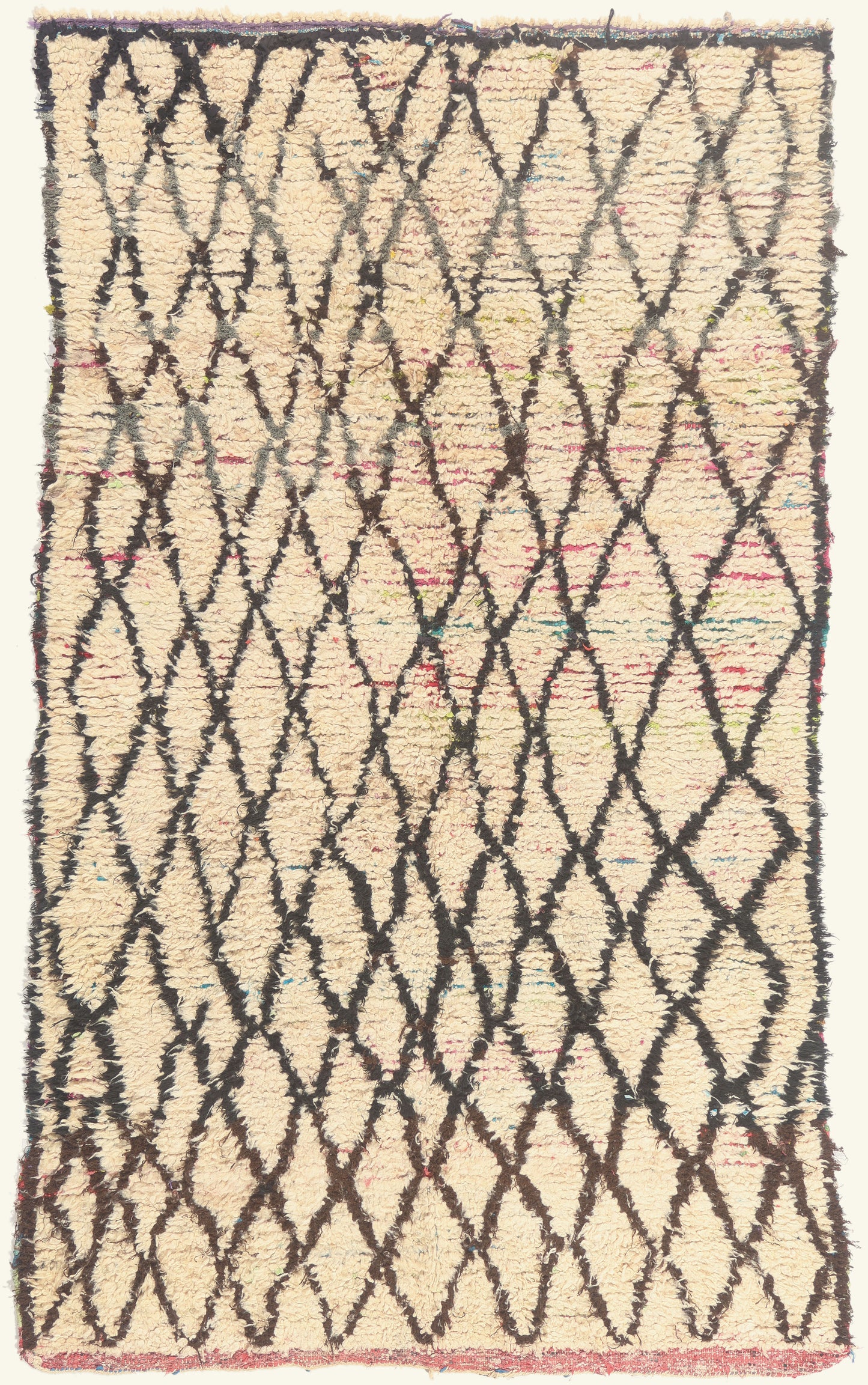 5 x 8 - Ivory Vintage Azilal Moroccan Rug - 22042