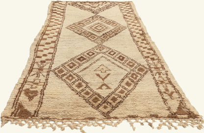 3 x 8 - Ivory Vintage Azilal Moroccan Rug - 22043