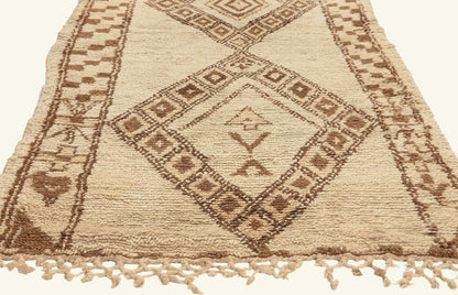 3 x 8 - Ivory Vintage Azilal Moroccan Rug - 22043