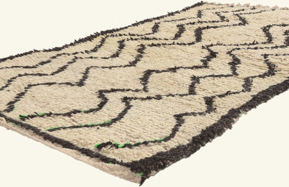 4 x 6 - Ivory Vintage Azilal Moroccan Rug - 22045