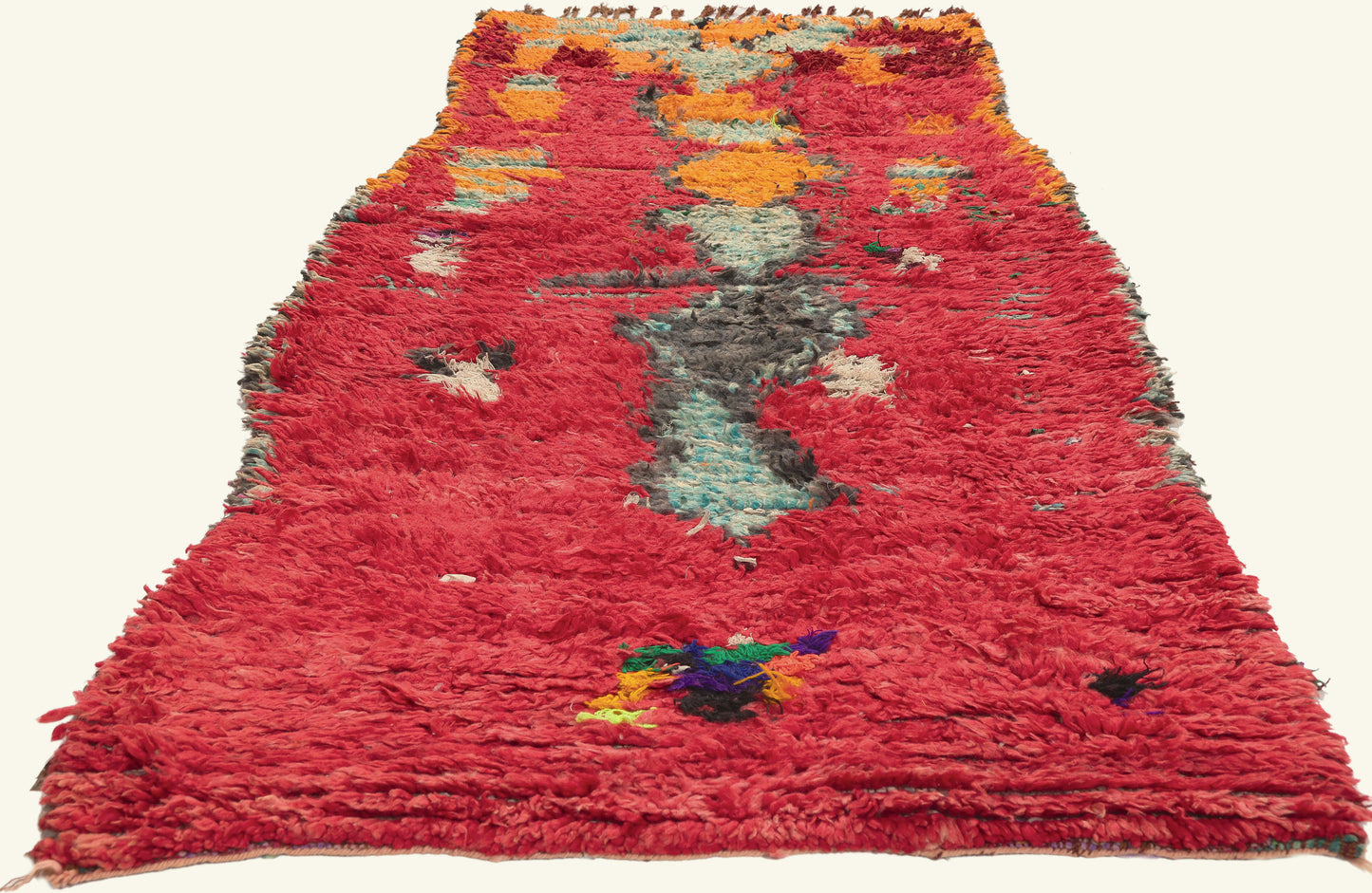 3 x 8 - Red Vintage Boujad Moroccan Rug - 22046