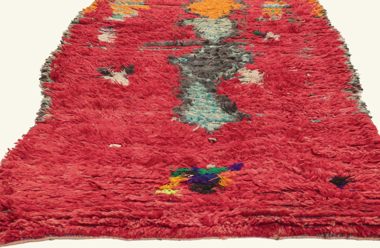 3 x 8 - Red Vintage Boujad Moroccan Rug - 22046