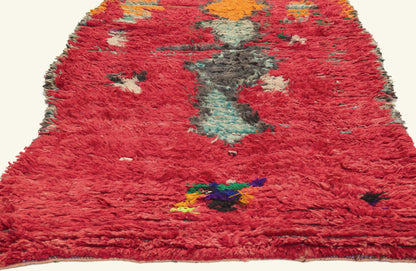 3 x 8 - Red Vintage Boujad Moroccan Rug - 22046