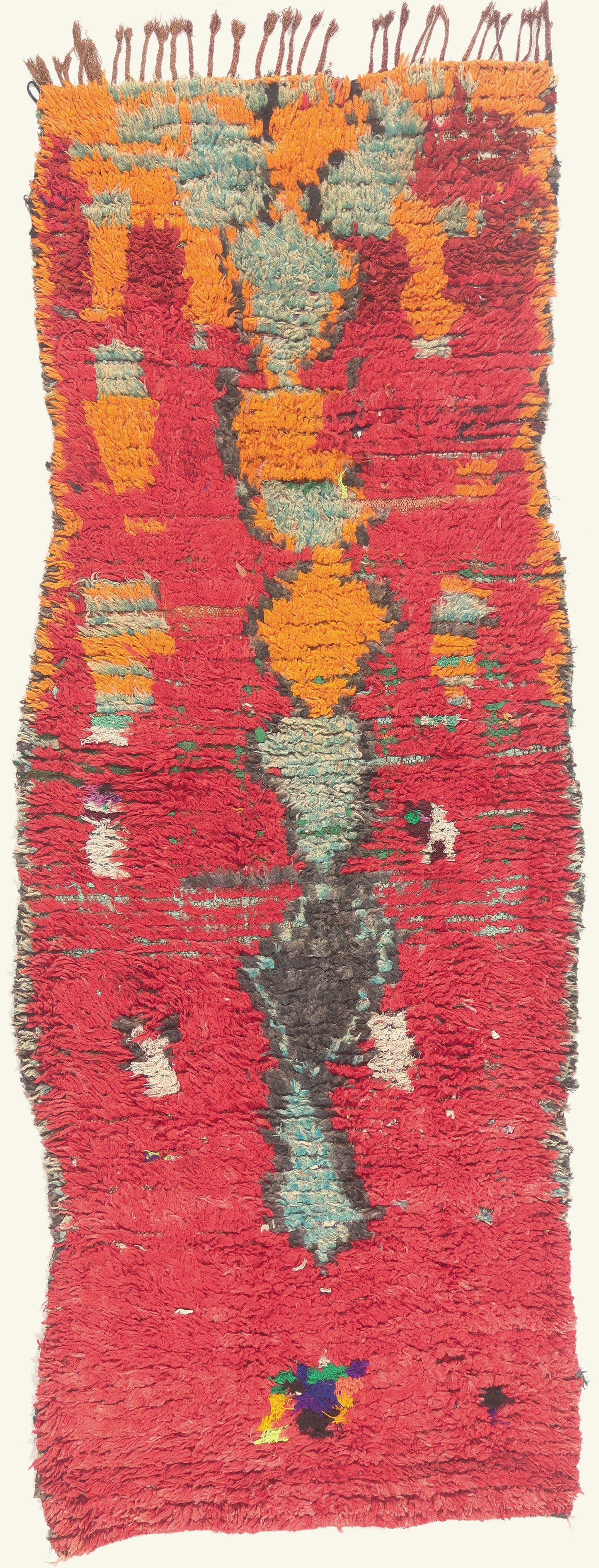 3 x 8 - Red Vintage Boujad Moroccan Rug - 22046