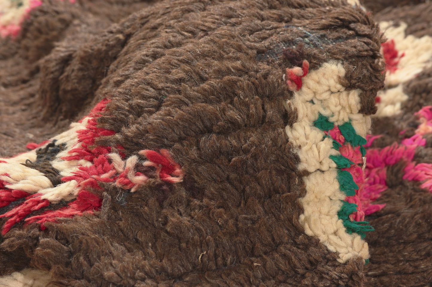 4 x 8 - Brown Vintage Azilal Moroccan Rug - 22047