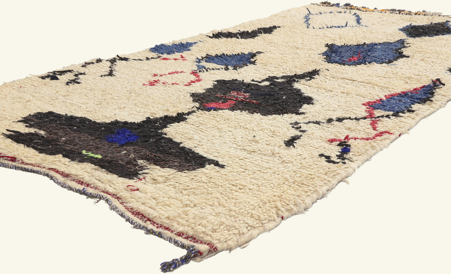 4 x 7 - Ivory Vintage Azilal Moroccan Rug - 22048