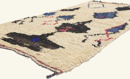 4 x 7 - Ivory Vintage Azilal Moroccan Rug - 22048