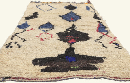 4 x 7 - Ivory Vintage Azilal Moroccan Rug - 22048