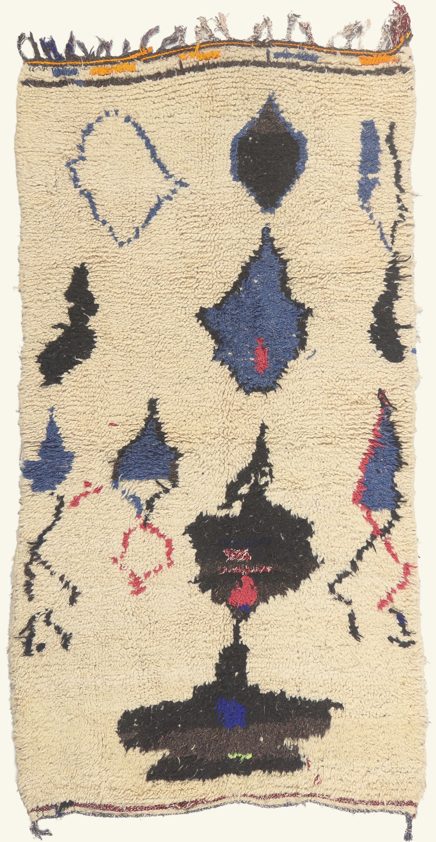 4 x 7 - Ivory Vintage Azilal Moroccan Rug - 22048