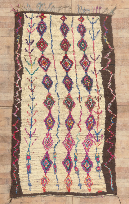 5 x 9 - Ivory Vintage Azilal Moroccan Rug - 22049