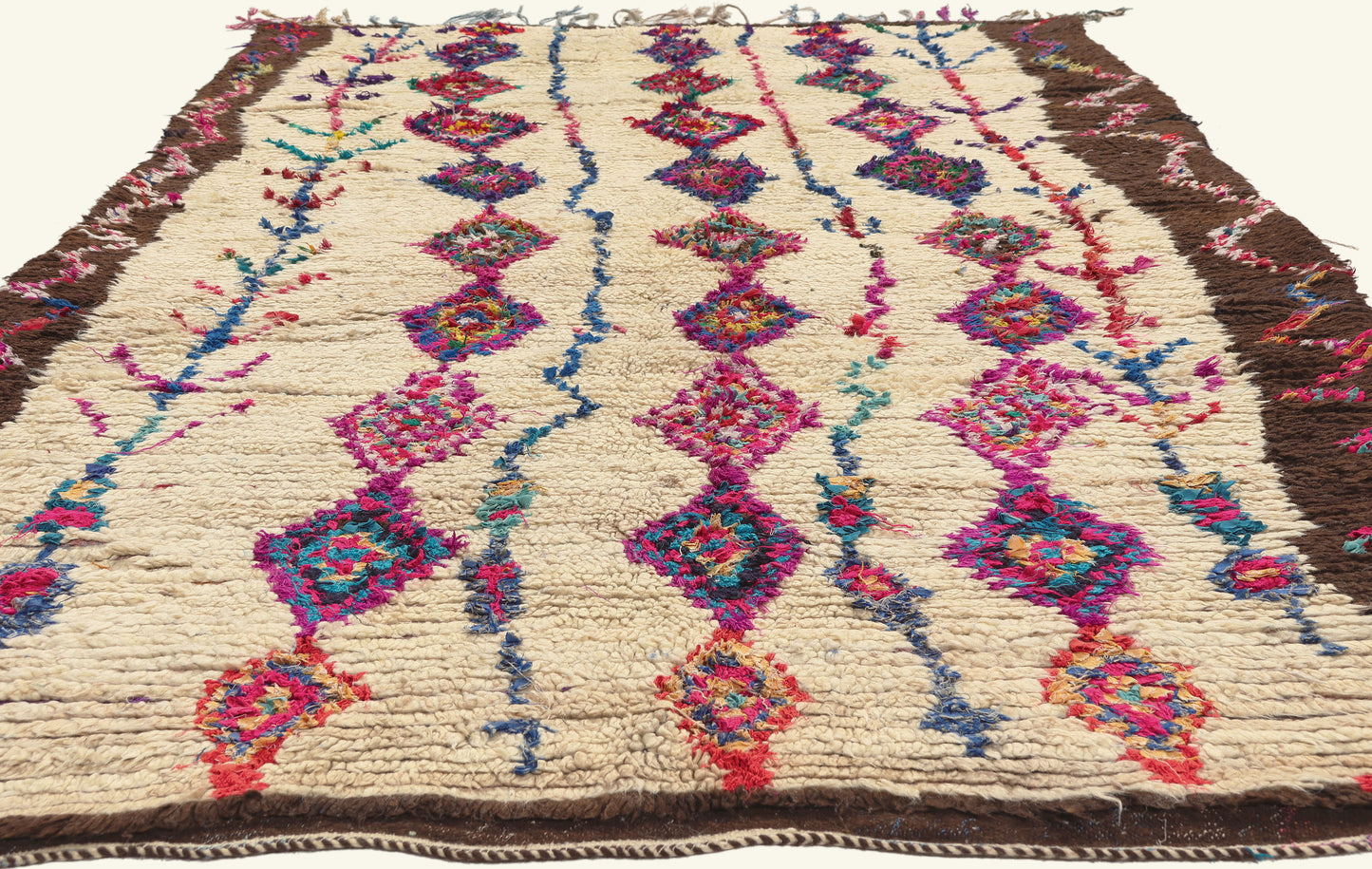5 x 9 - Ivory Vintage Azilal Moroccan Rug - 22049