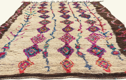 5 x 9 - Ivory Vintage Azilal Moroccan Rug - 22049