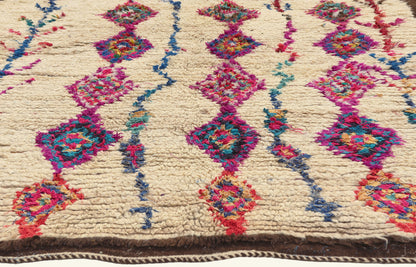 5 x 9 - Ivory Vintage Azilal Moroccan Rug - 22049