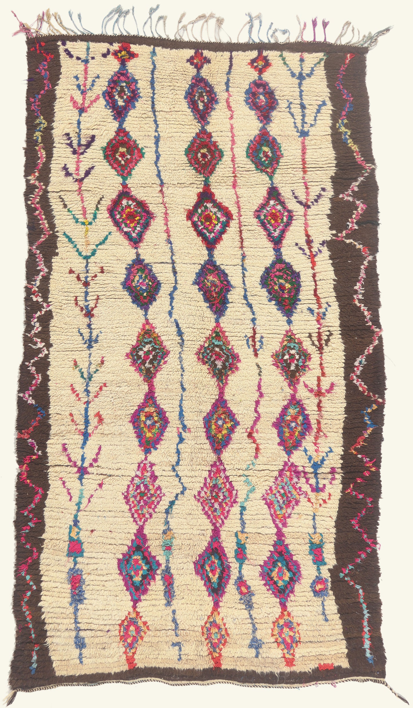 5 x 9 - Ivory Vintage Azilal Moroccan Rug - 22049
