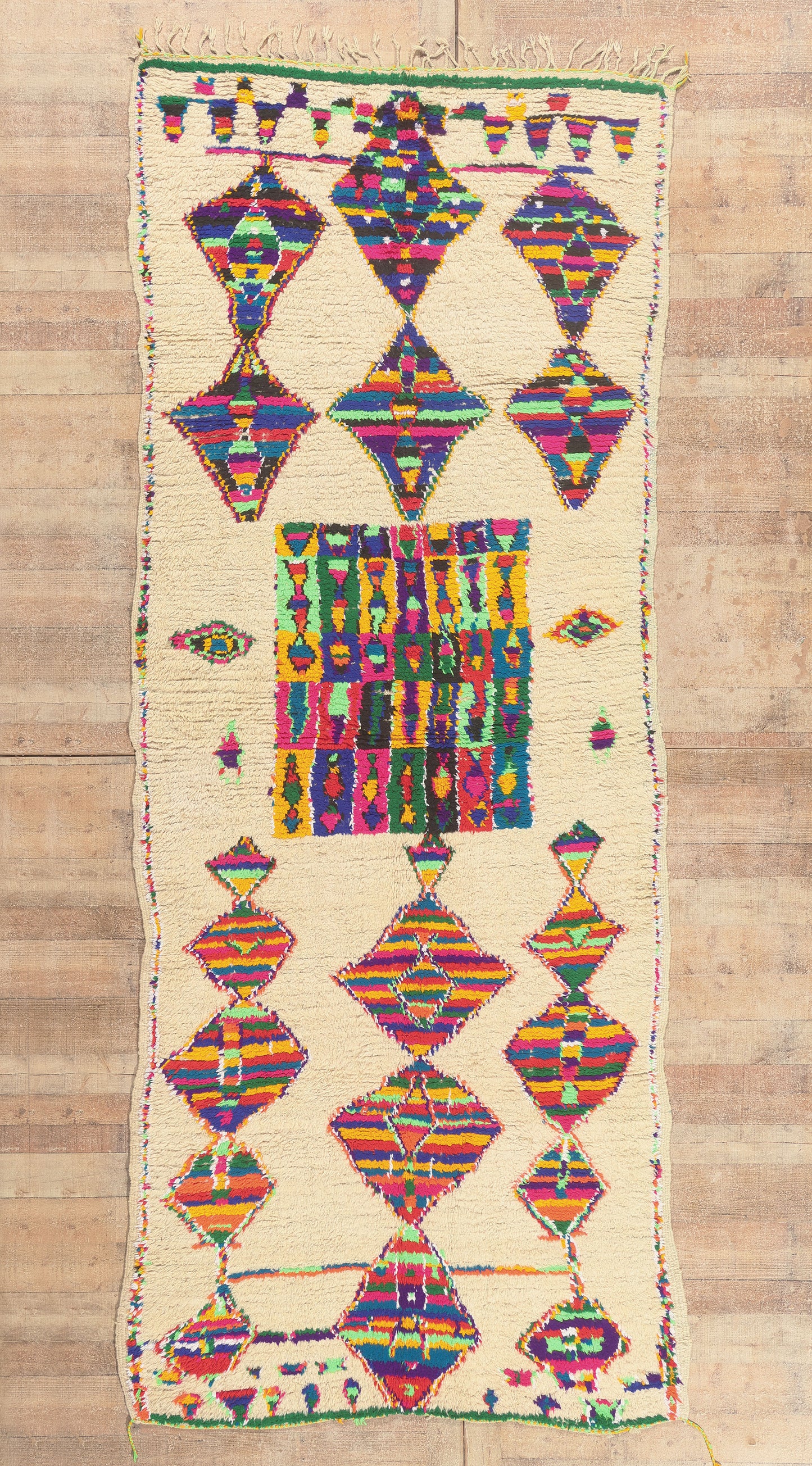 5 x 13 - Ivory Vintage Azilal Moroccan Rug - 22050