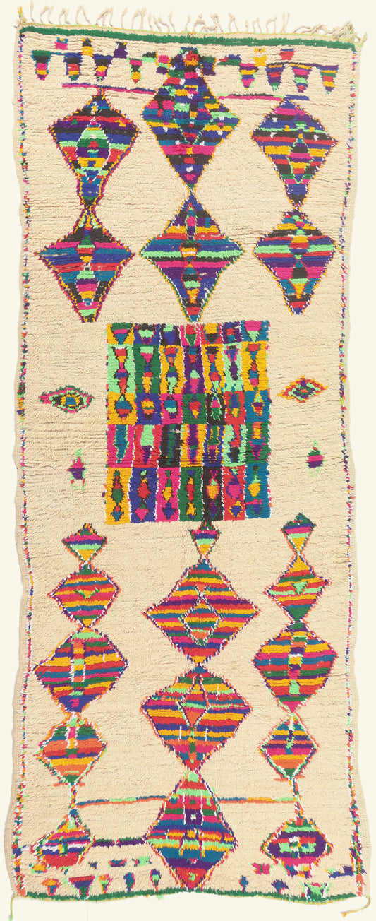 5 x 13 - Ivory Vintage Azilal Moroccan Rug - 22050