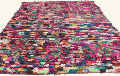 5 x 8 - Magenta Vintage Boujad Moroccan Rug - 22051
