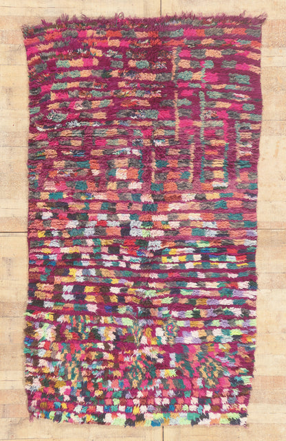 5 x 8 - Magenta Vintage Boujad Moroccan Rug - 22051