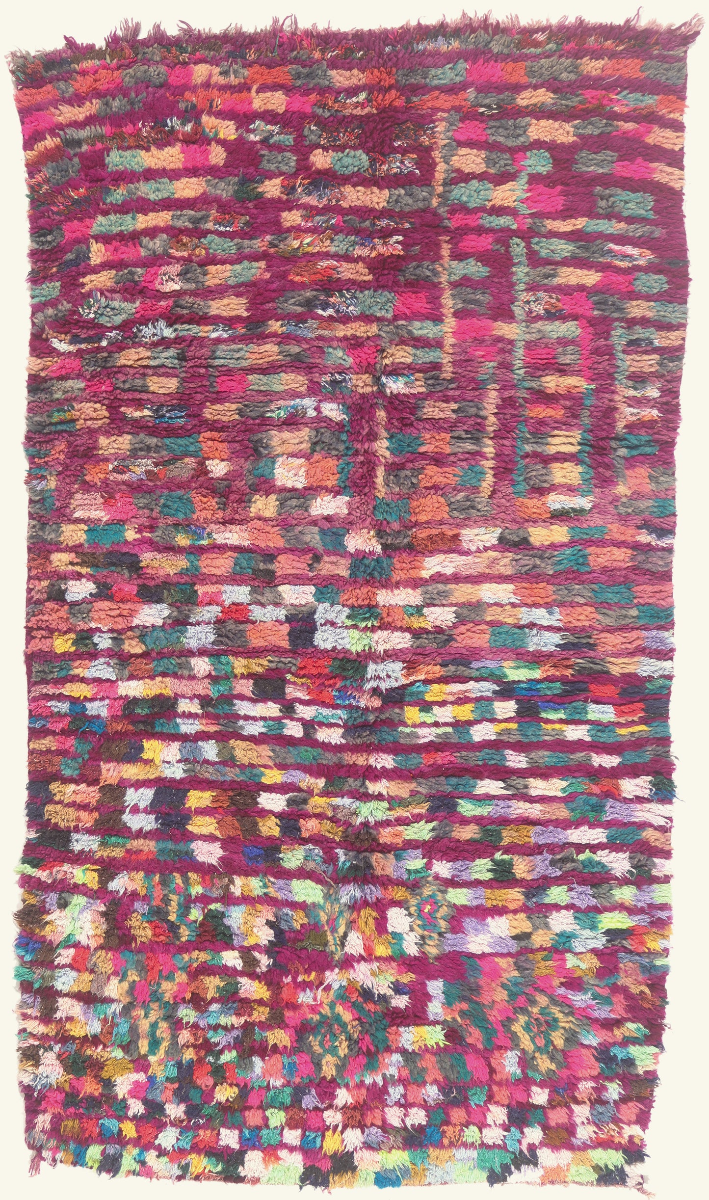 5 x 8 - Magenta Vintage Boujad Moroccan Rug - 22051