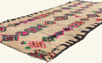 3 x 8 - Ivory Vintage Azilal Moroccan Rug - 22054