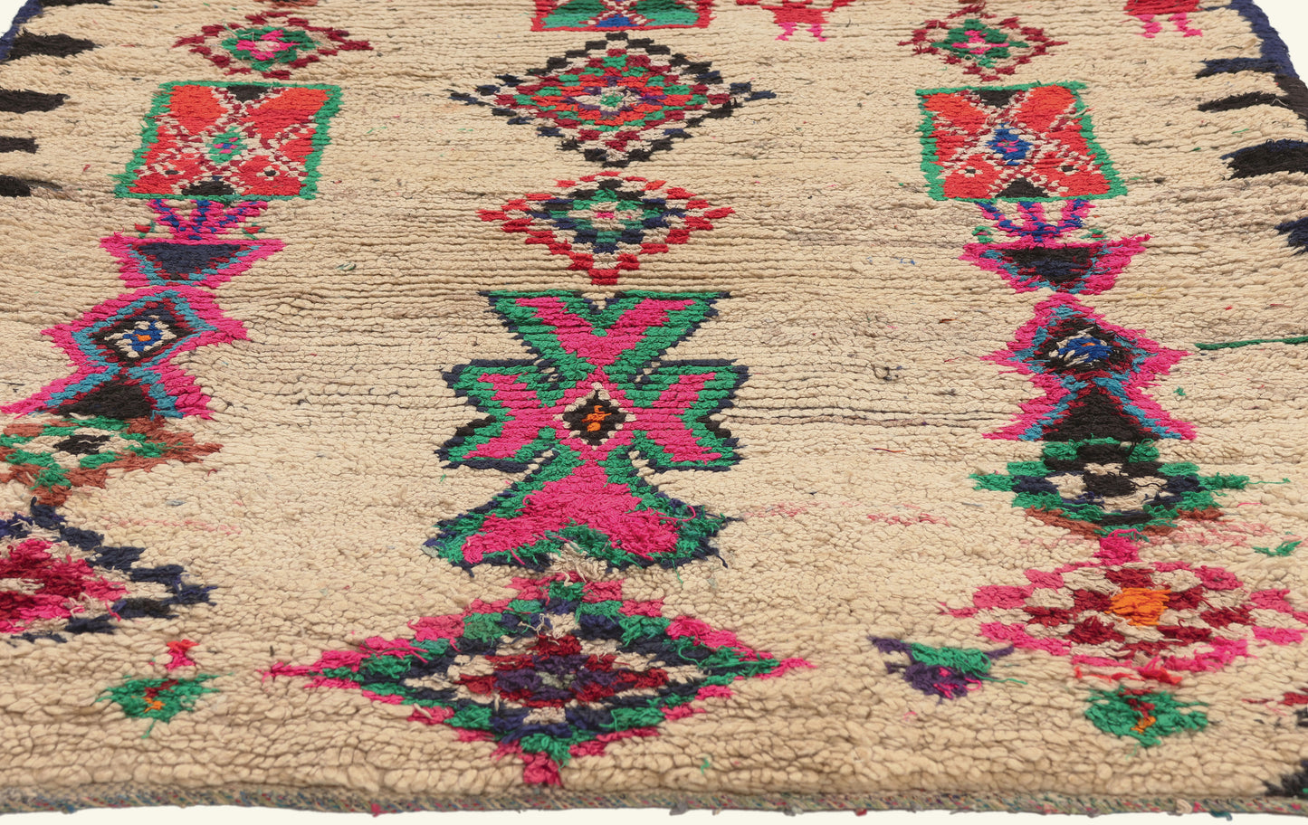 3 x 8 - Ivory Vintage Azilal Moroccan Rug - 22054