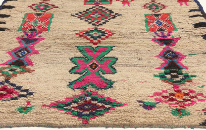 3 x 8 - Ivory Vintage Azilal Moroccan Rug - 22054